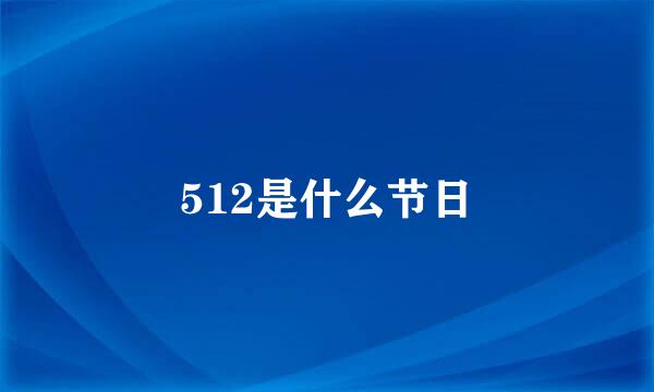 512是什么节日