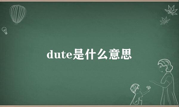 dute是什么意思