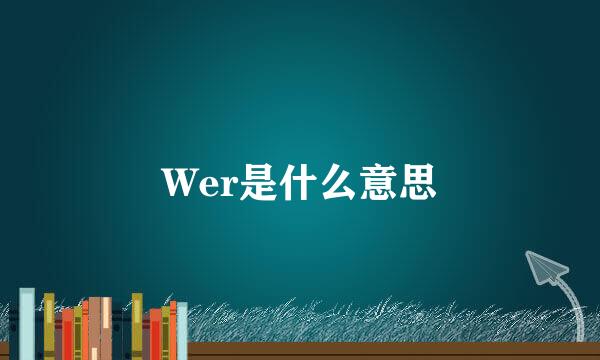 Wer是什么意思