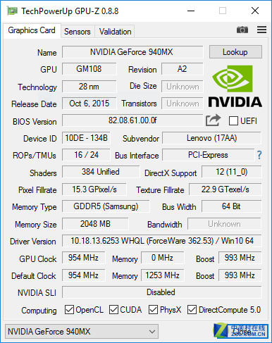 问一下Geforce 940mx这个显卡怎么样 相当于gtx什么系列的？有高手么？