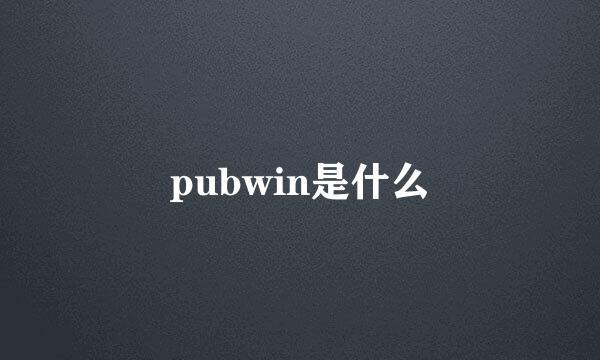 pubwin是什么