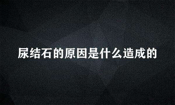 尿结石的原因是什么造成的