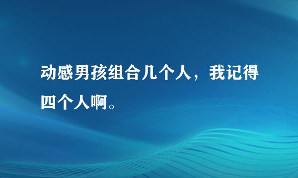 动感男孩组合几个人，我记得四个人啊。