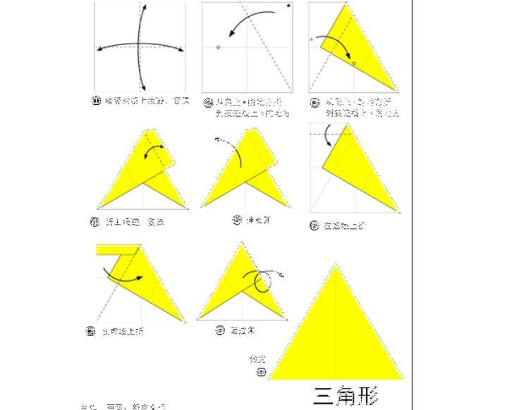 三角纸折法