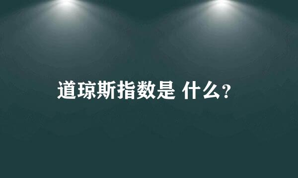 道琼斯指数是 什么？