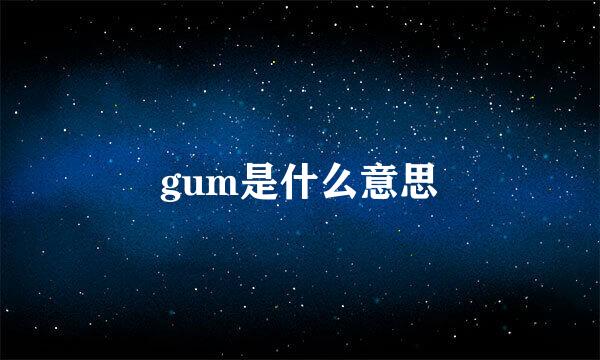 gum是什么意思