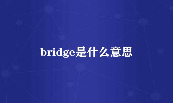 bridge是什么意思