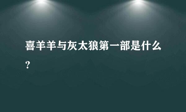 喜羊羊与灰太狼第一部是什么？