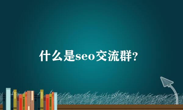 什么是seo交流群？