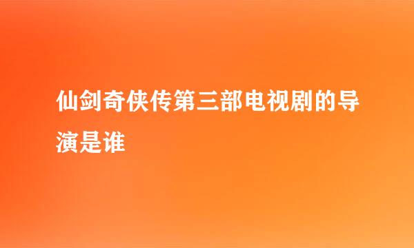 仙剑奇侠传第三部电视剧的导演是谁