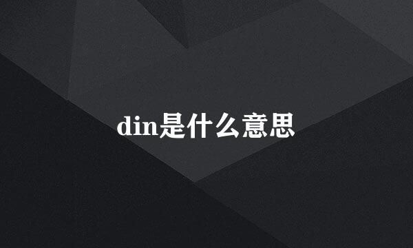 din是什么意思