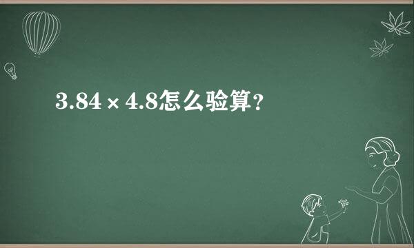 3.84×4.8怎么验算？