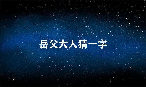 岳父大人猜一字