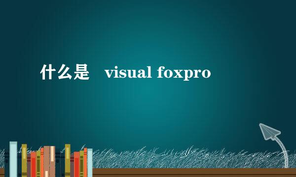 什么是   visual foxpro