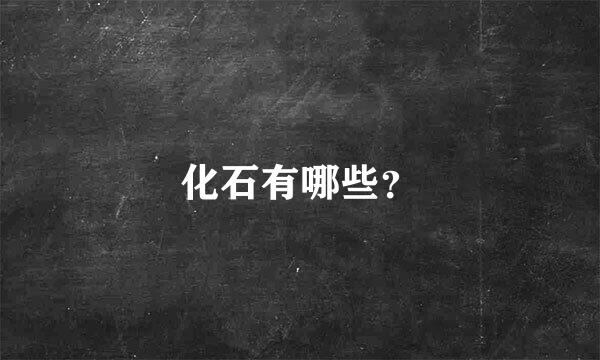 化石有哪些？