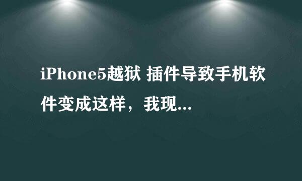 iPhone5越狱 插件导致手机软件变成这样，我现在正在把手机与itools连接 想删除那个插件