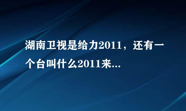 湖南卫视是给力2011，还有一个台叫什么2011来着，挺猛的一个名字，貌似！！