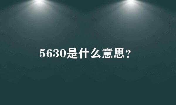 5630是什么意思？