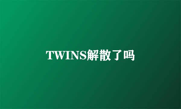 TWINS解散了吗