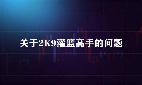 关于2K9灌篮高手的问题