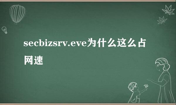 secbizsrv.eve为什么这么占网速