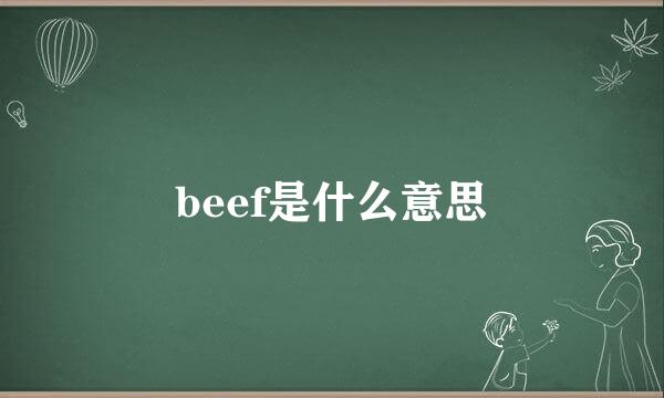 beef是什么意思