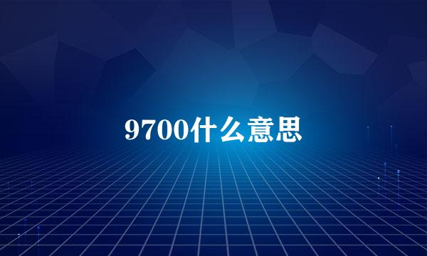 9700什么意思