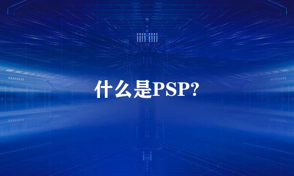 什么是PSP?