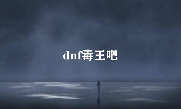 dnf毒王吧