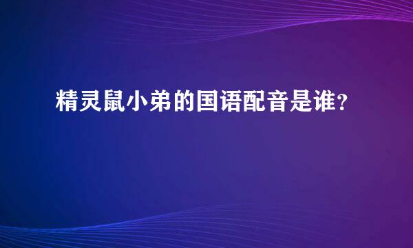 精灵鼠小弟的国语配音是谁？