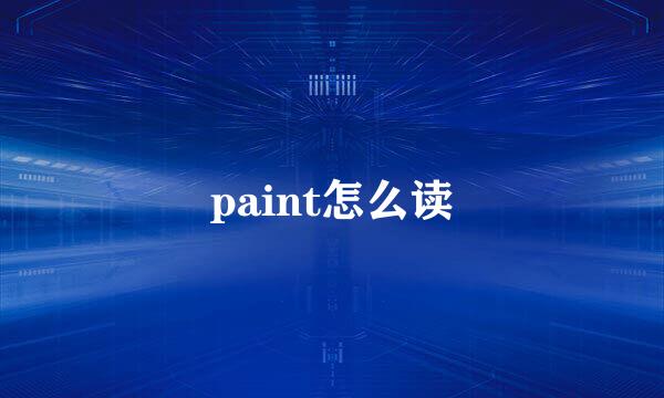 paint怎么读