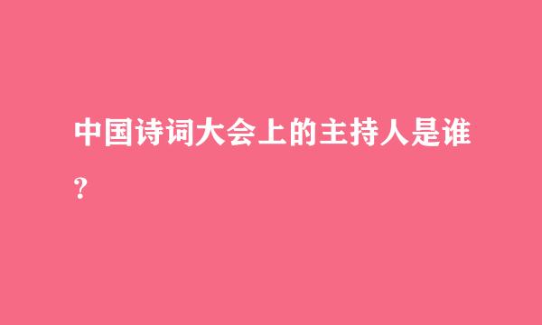 中国诗词大会上的主持人是谁？