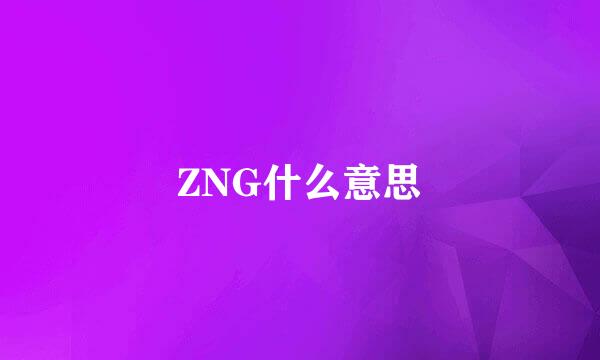 ZNG什么意思