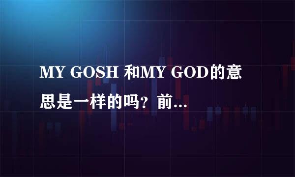 MY GOSH 和MY GOD的意思是一样的吗？前者是不是很口语化？