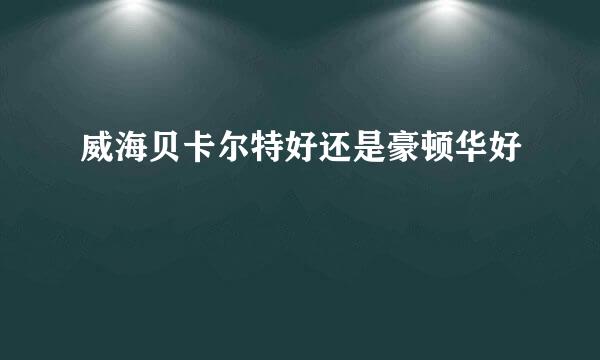 威海贝卡尔特好还是豪顿华好