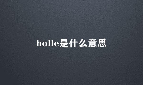 holle是什么意思