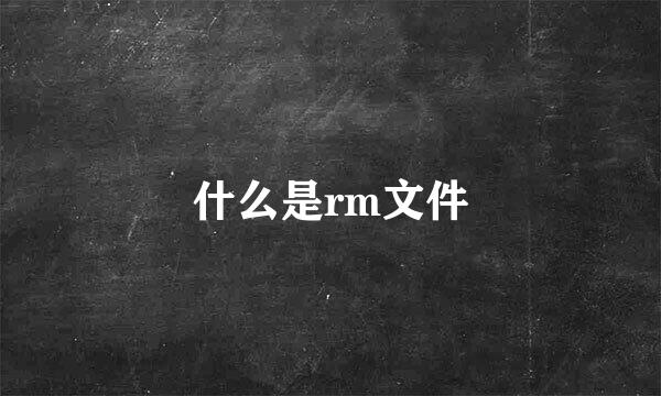 什么是rm文件