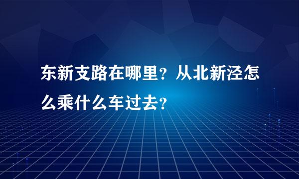 东新支路在哪里？从北新泾怎么乘什么车过去？