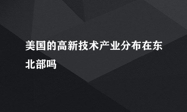 美国的高新技术产业分布在东北部吗