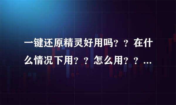 一键还原精灵好用吗？？在什么情况下用？？怎么用？？谢谢大家！！求高人！！！