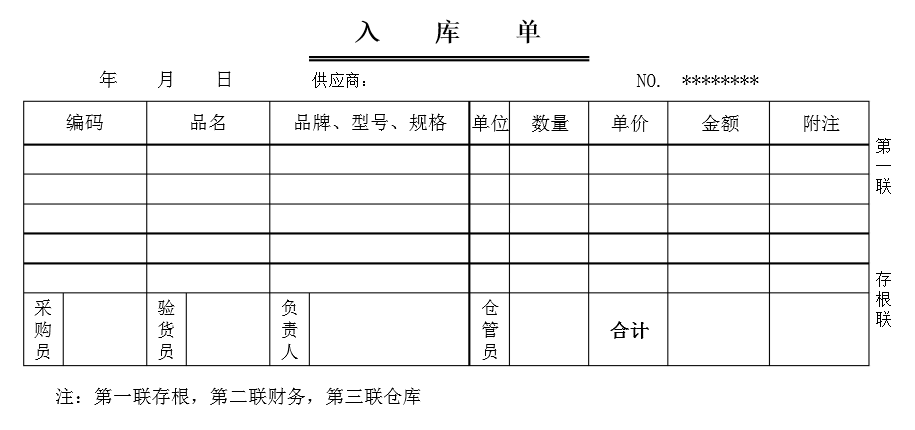 出库单和入库单怎么弄的表格