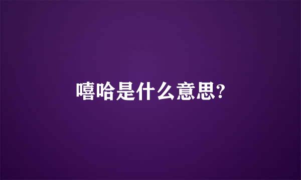 嘻哈是什么意思?