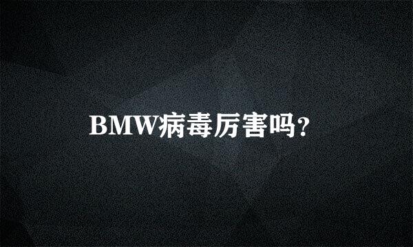 BMW病毒厉害吗？