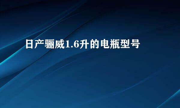 日产骊威1.6升的电瓶型号