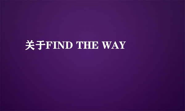 关于FIND THE WAY