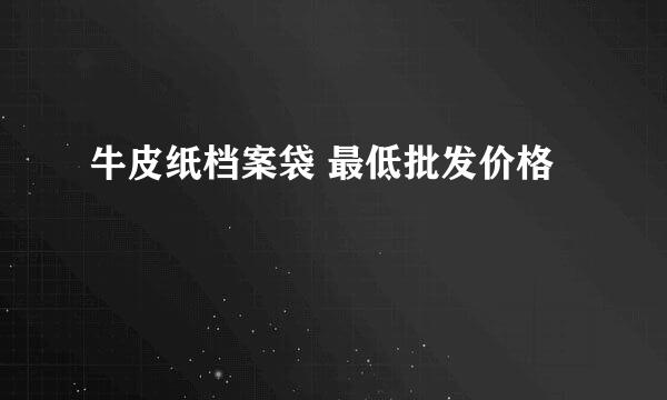 牛皮纸档案袋 最低批发价格