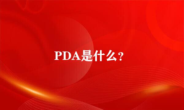 PDA是什么？