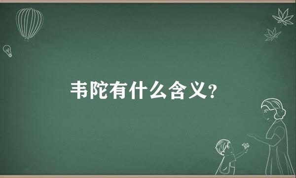 韦陀有什么含义？