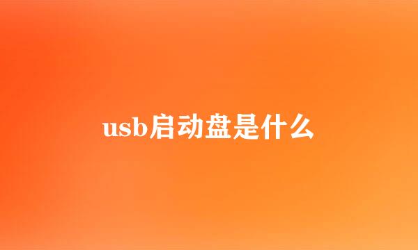 usb启动盘是什么