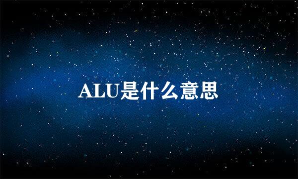 ALU是什么意思